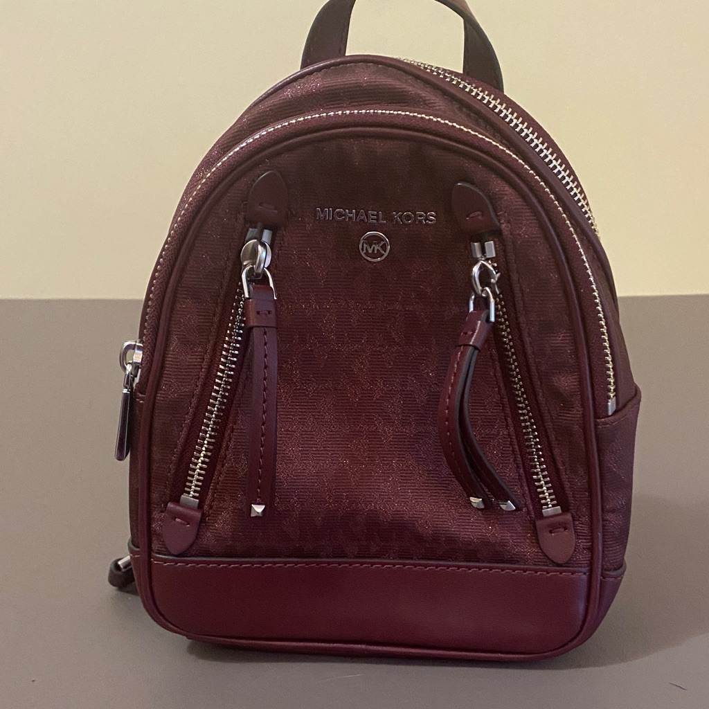 Michael Kors Wine Red Mini Backpack